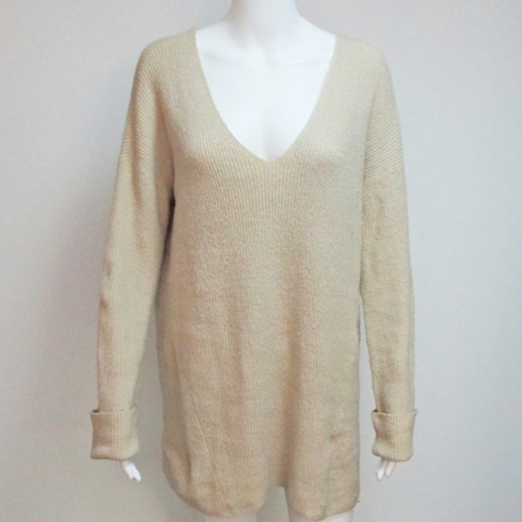 Wilfred Aritzia V Neck Chunky Tunic Sweater Small - Picture 1 of 6